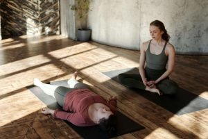 Person exercsing as part of coping strategies for depression